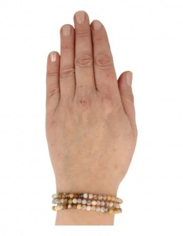 Agaat crazy lace kralenarmband 4 mm 1