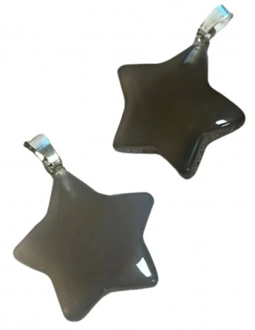 Agaat grijs edelsteen sterhanger 20 mm 1