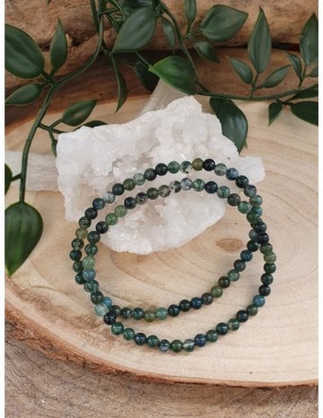 Agaat mos kralenarmband 4mm 1