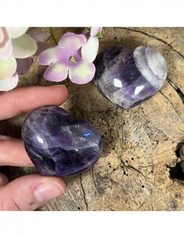 Amethist edelsteen hart 45 mm 1