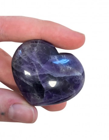 Amethist edelsteen hart 45 mm 2