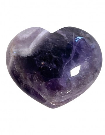 Amethist edelsteen hart 45 mm