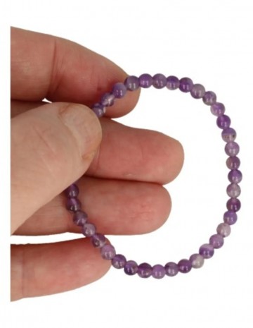 Amethist kralen kinderarmbandje 4 mm 2