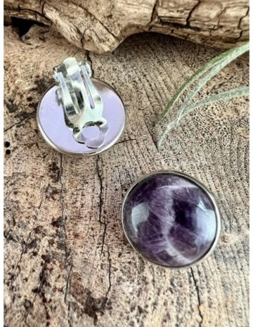 Amethist oorclips 18 mm 1