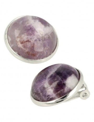 Amethist oorclips 18 mm