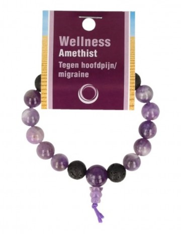 Amethist powerbead mannen kaart 21cm