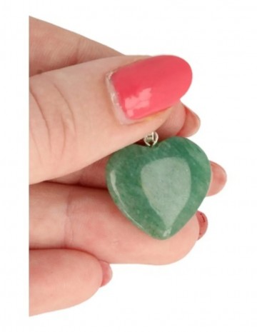 Aventurijn groen hart hanger 20 mm 1