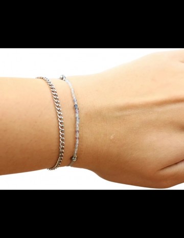Fluoriet regenboog sparkle armband met schuifknoop 1