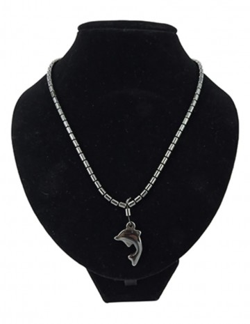 Hematiet ketting dolfijn