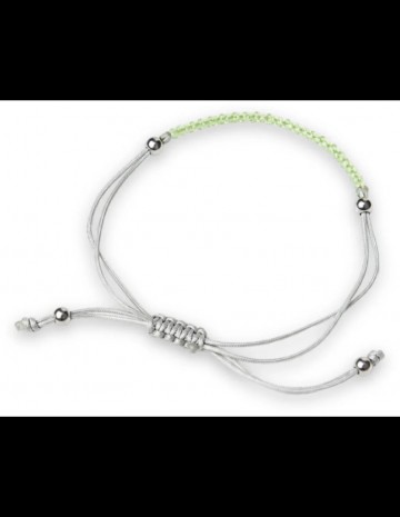 Peridoot sparkle armband met schuifknoop