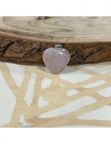 Roze kwarts hart hanger 20 mm