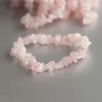 Rozenkwarts madagascar edelsteen armband split