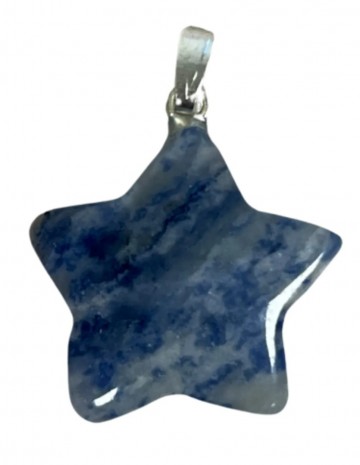 Sodaliet edelsteen sterhanger 20 mm